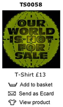 world not for sale tee shirt